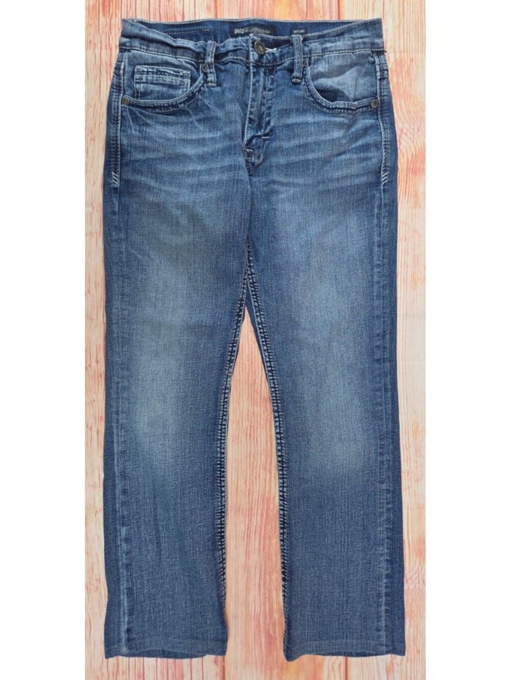 BKE Jake Straight Fit Mens Jeans 30x30 Blue Denim Mid Rise Casual Everyday Wear